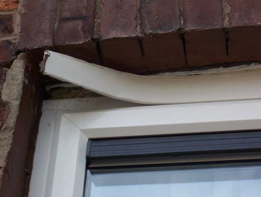 Newly-fitted window frame peeling off