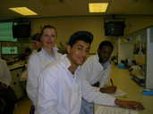 Pupils and tutor in the DNA laboratory