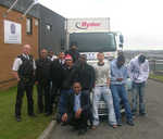 Young drivers, with the NETT team and police officers