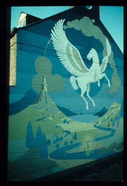 Newly painted Pegasus Mural