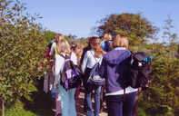 Girl Guides hiking