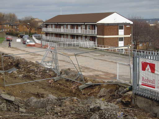 Site of the now demolished Catherine Road flats