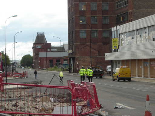 Savile Street now clear of flood water, 9:40am.