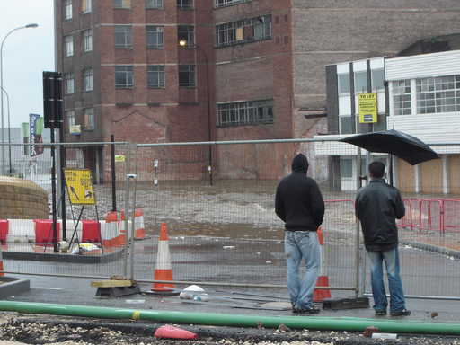 Savile Street becomes a river.