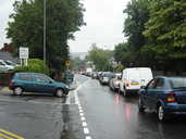 Traffic queues on Burngreave Road, 6:40 pm.