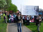 Protest starts at Devonshire Green