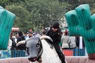 The bucking bronco remained popular throughout the day