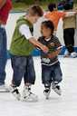 Children had fun on the ice rink