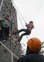Children on a climbing wall