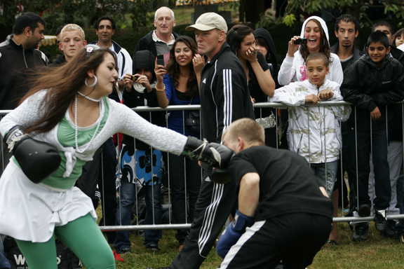 Locals practice boxing