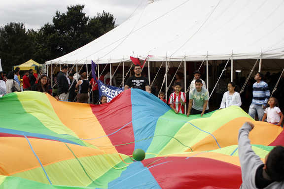 New Games parachute display