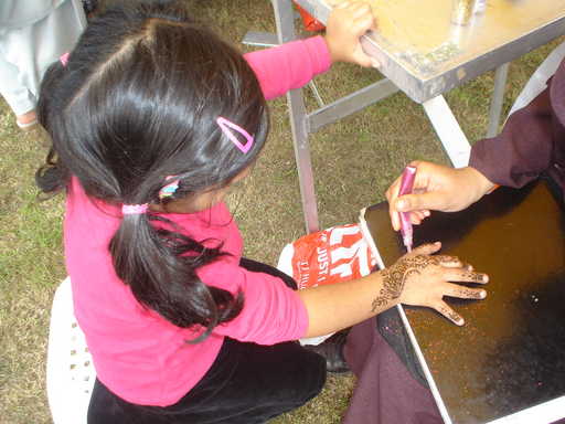 Henna hand-painting stall