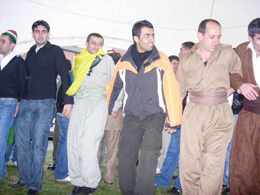 Kurdish men dancing