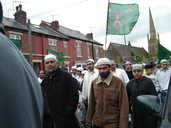 Milaad-un-Nabi procession moving through Firth Park  Road, Firvale.