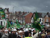 Milaad-un-Nabi procession moving through Page-Hall, Sheffield