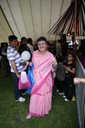Woman in pink sari