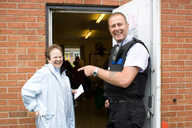Vice- Chair and PCSO having a laugh!.