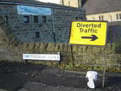 Diverted Traffic sign on Nottingham Street