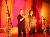 Chloe and Samina  performing.