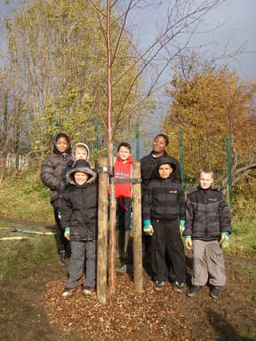 Byron Wood pupils at Burngreave Rec
