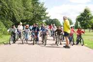 Cyclists line up at Clumber park