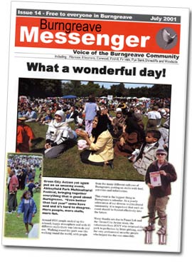 Cover of Issue 14 - July 2001. Headline: "What A Wonderful Day"