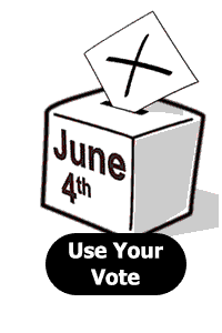 Ballot box - June 4th - Use Your Vote