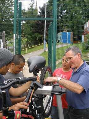 Start of the bike repair training