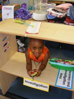 Boy on a shelf