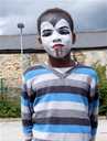 Boy posing after facepainting