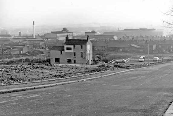 1970: The Hallcar Tavern is the last building standing