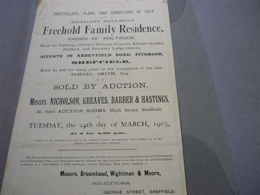 Holtwood House auction poster
