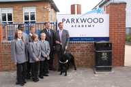 Ed Balls and David Blunkett at Parkwood Academy