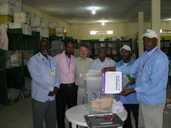 Howard Knight and team with the last ballot box