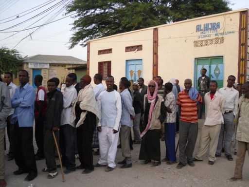Voters queuing at polling station in Somaliland