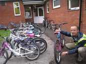 ... whilst mechanics from Pedal Ready did bike safety checks on the pupils' own bikes.