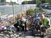 ... whilst mechanics from Pedal Ready did bike safety checks on the pupils' own bikes.