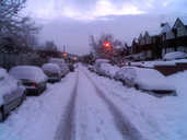 Snow covered Earlmarshal Road