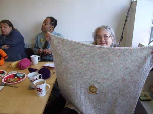 A knit natter member shows us her creation