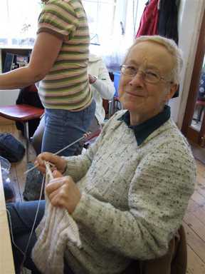 One of the knit natter group getting involved