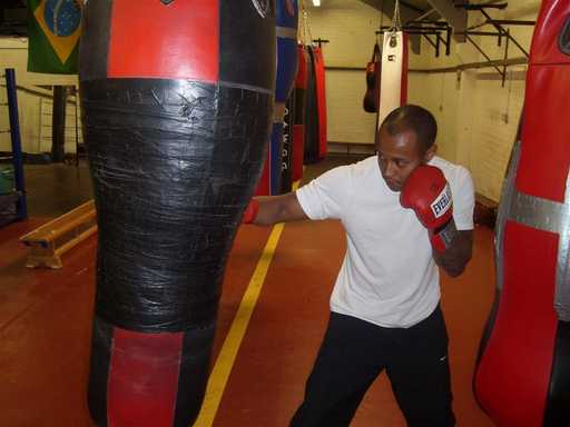 Damien Brown training in the gym