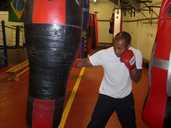 Damien Brown training in the gym