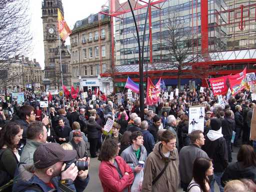 Crowds near John Lewis store