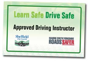 Learn Safe Drive Safe approved driving instructor badge