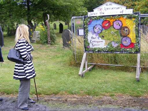 Councillor Jacquie Drayton launching the Well Dressing