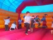Children on the bouncy castle