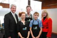 Food-i provided a buffet for Health Secretery Andrew Lansley’s recent visit to Sheffield. Here he is seen with Ben Harper, Councillor Jackie Drayton (back row), Claire Altamura and Jakob Swindells.