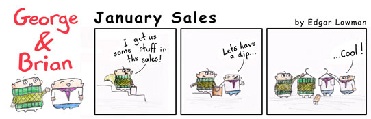 January Sales: cartoon by Edgar Lowman