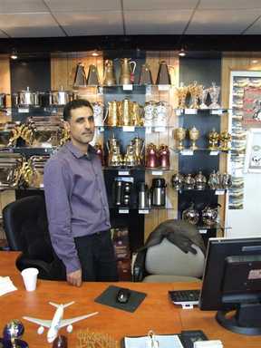Mohamed Saleh in his shop