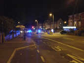 Police at the scene of an incident on Burngreave Road